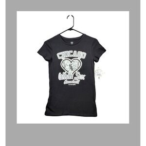 Chicago White Sox Baseball T Shirt Girls L (10/12) MLB Team Athletics Black